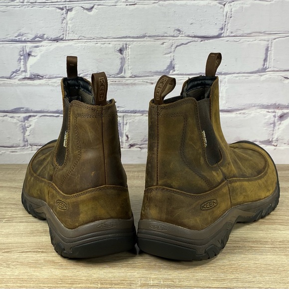 Keen Anchorage Brown Waterproof Leather Chelsea Hiking Boots - Picture 4 of 9